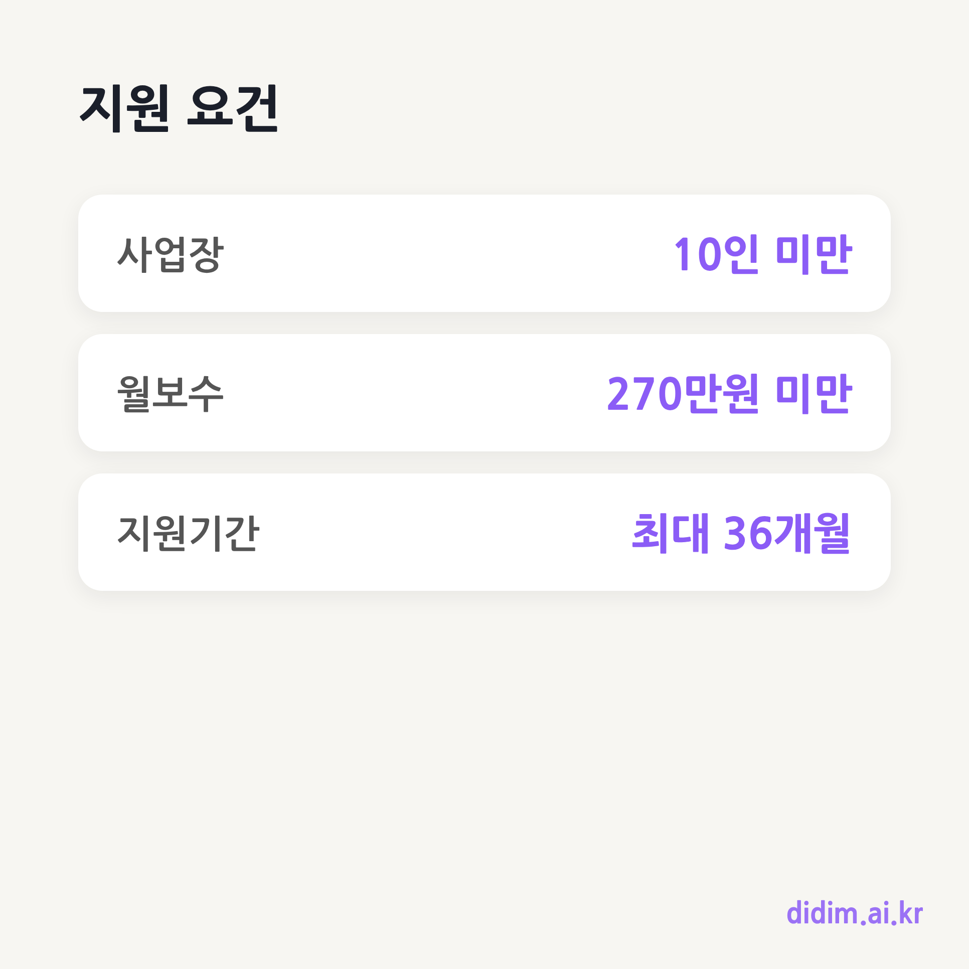 두루누리 사회보험료 지원 2026 — 직원 4대보험 80% 지원 (자격·신청) 핵심 요약 카드