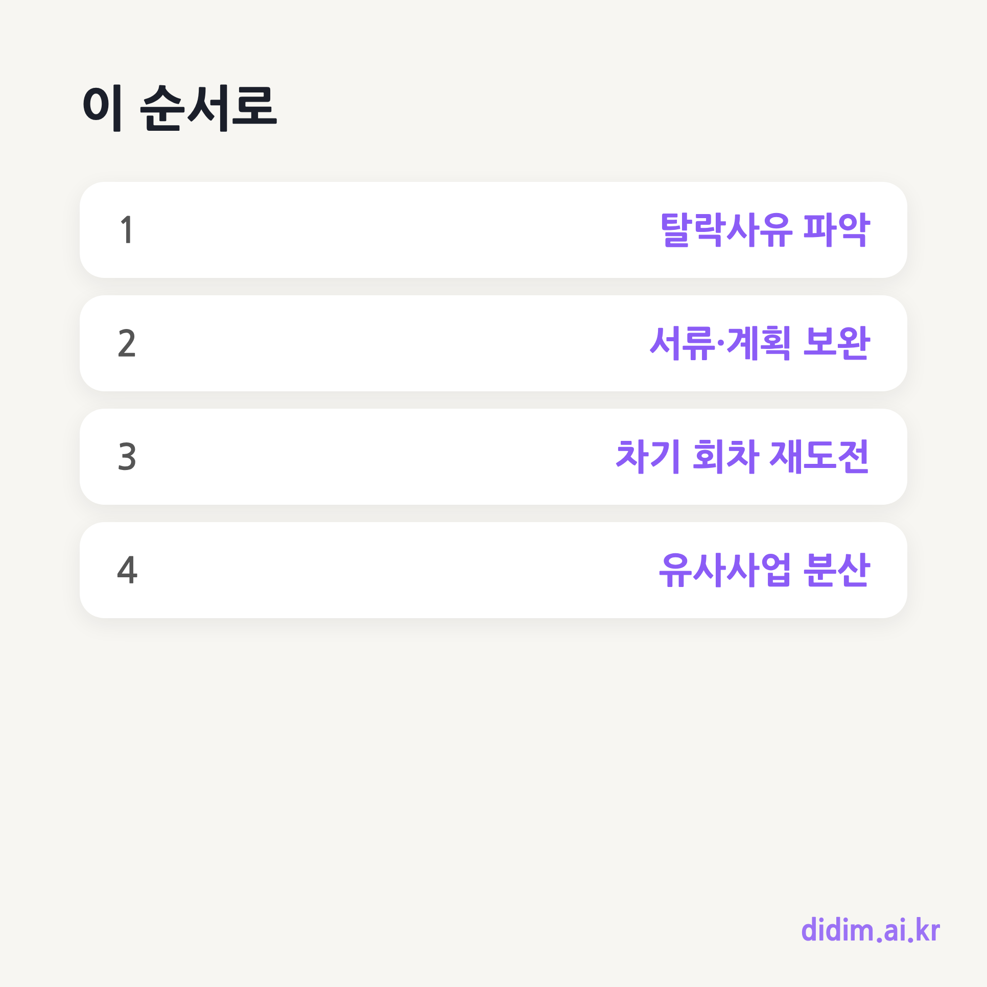 지원금 재신청 전략 요약 카드